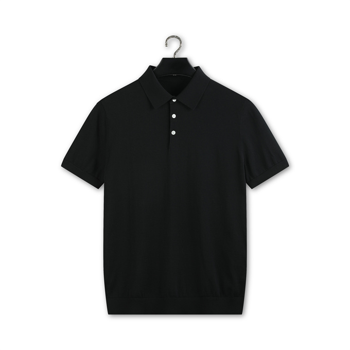 loro piana silk-cotton blend polo shirt